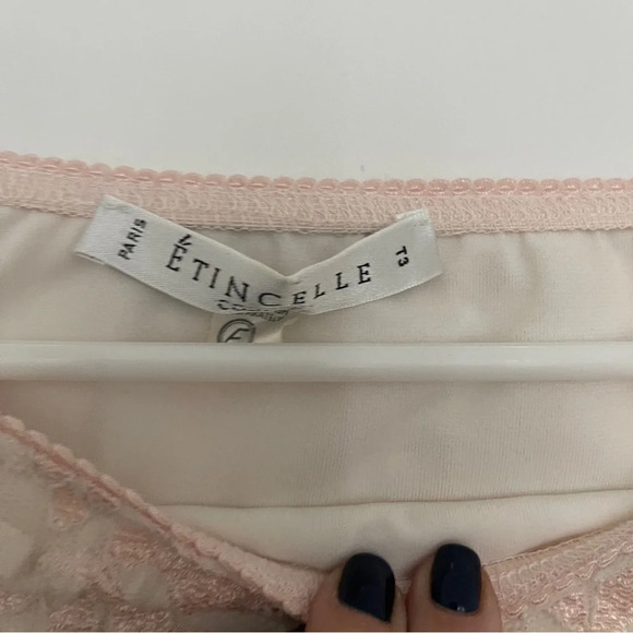 Vrap top + skirt completely M/L lace stretch pink  Etincelle - Picture 3 of 6